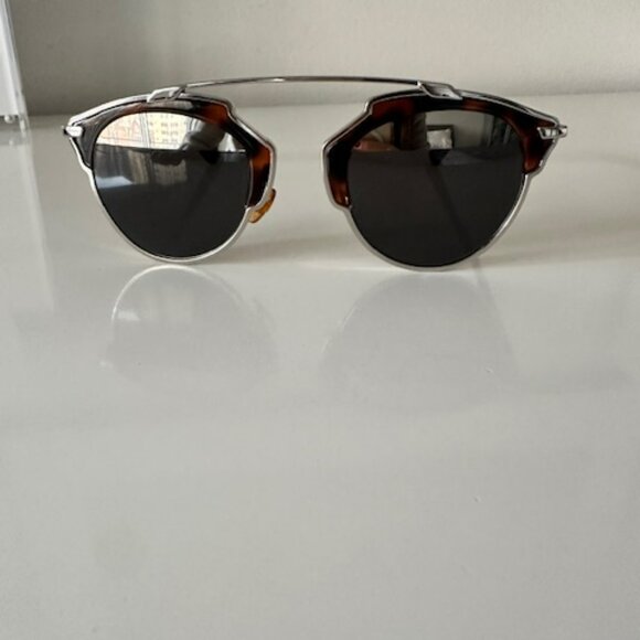 CHRISTIAN DIOR - AUTHENTIC TORTOISE HALF MIRRORED LENS SUNGLASSES - WORN ONCE - Picture 3 of 5